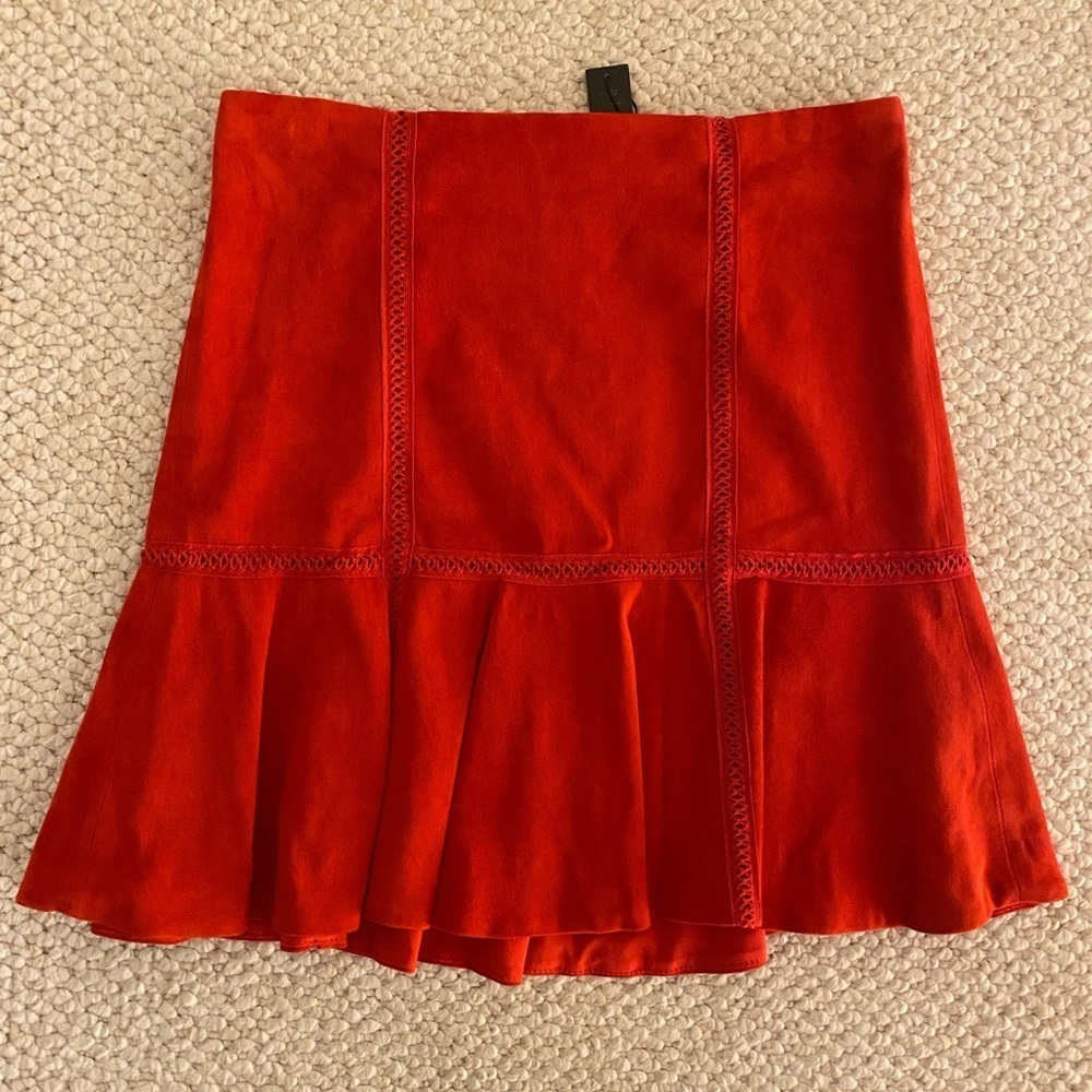 NWT Alice and Olivia Lamb Leather skirt - Picture 2 of 5